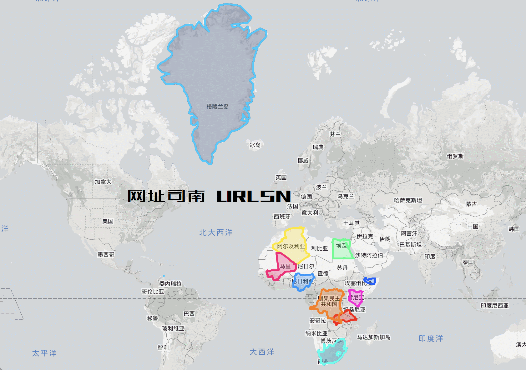 各国真实面积地图