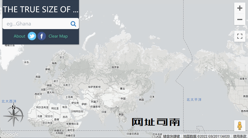 各国真实面积地图