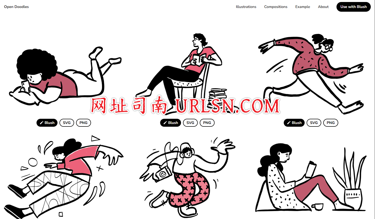 Open Doodles SVG插画