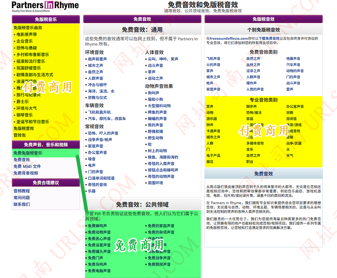 Partners in Rhyme 音效